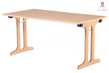 Ein moderner Holzklapptisch von Stuhlpapst, der durch den Einsatz natürlicher Materialien und einer technisch ausgereiften Klappkonstruktion überzeugt.